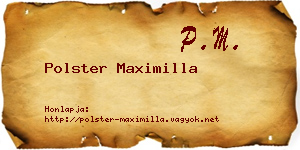 Polster Maximilla névjegykártya